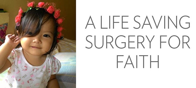 Faith Cañete smiling after her congenital heart disease surgery